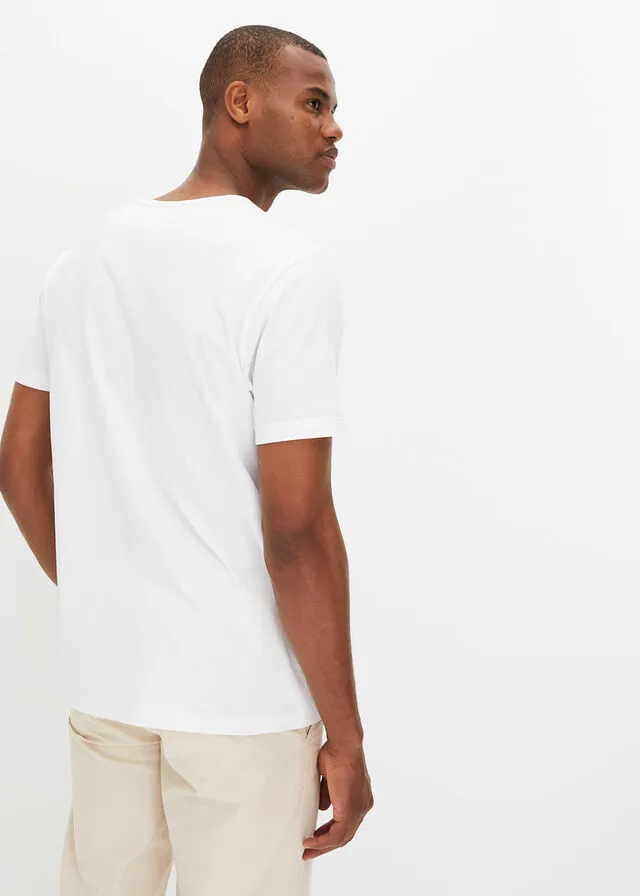 CAMISETA CON CORTE CóMODO (2 UNIDADES) BLANCONEGRO
